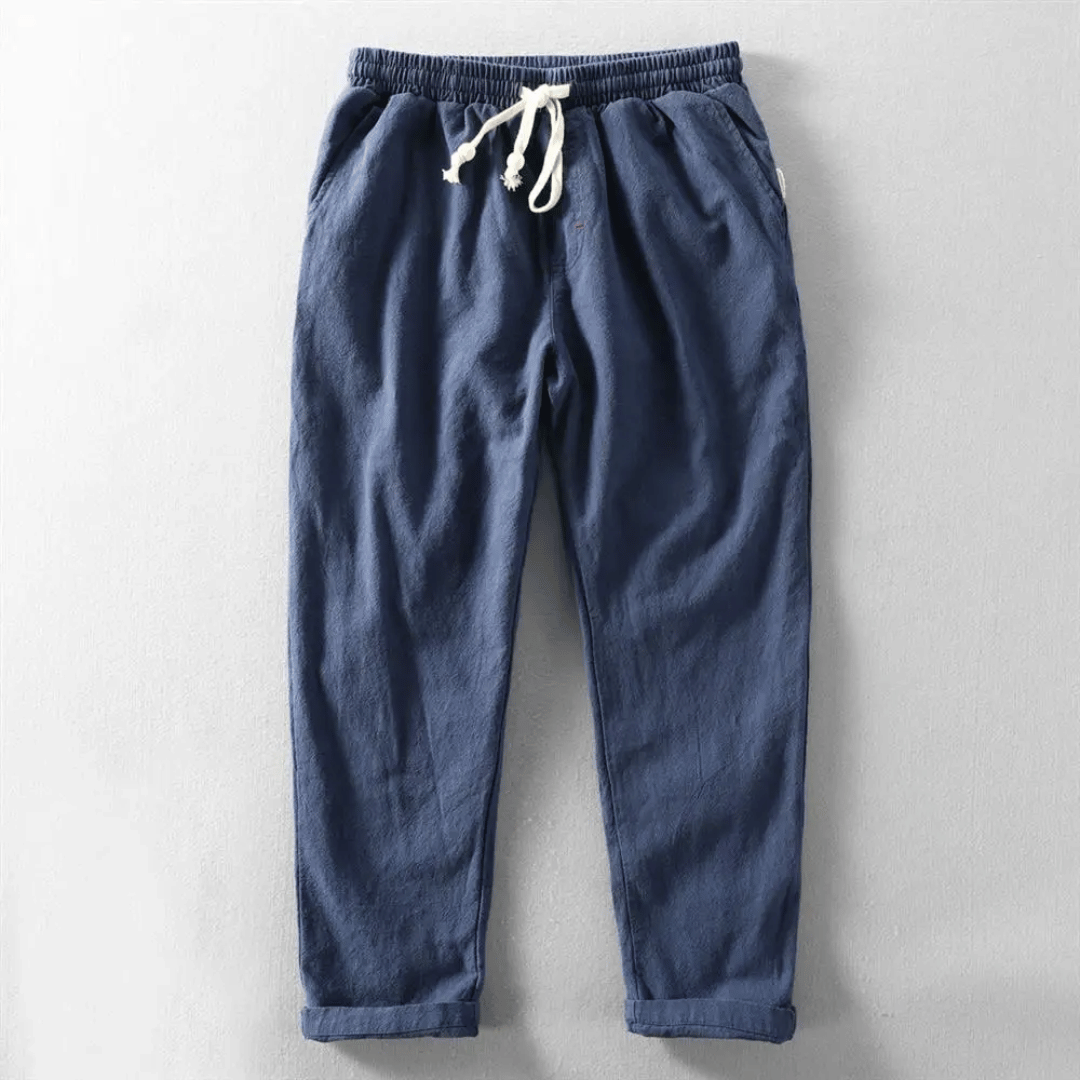 Leinenhose med Kordelzug og Bequem Fit