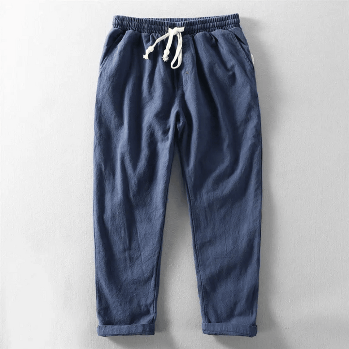Leinenhose med Kordelzug og Bequem Fit