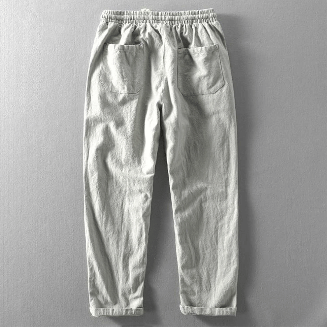 Leinenhose med Kordelzug og Bequem Fit