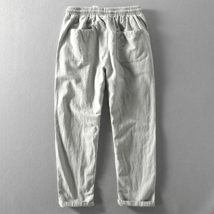 Leinenhose med Kordelzug og Bequem Fit