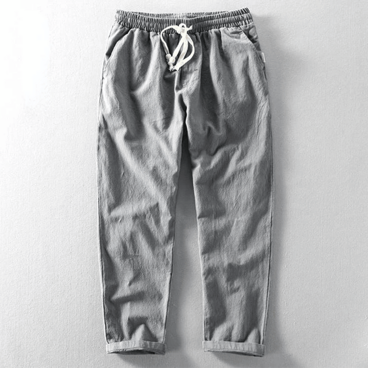 Leinenhose med Kordelzug og Bequem Fit