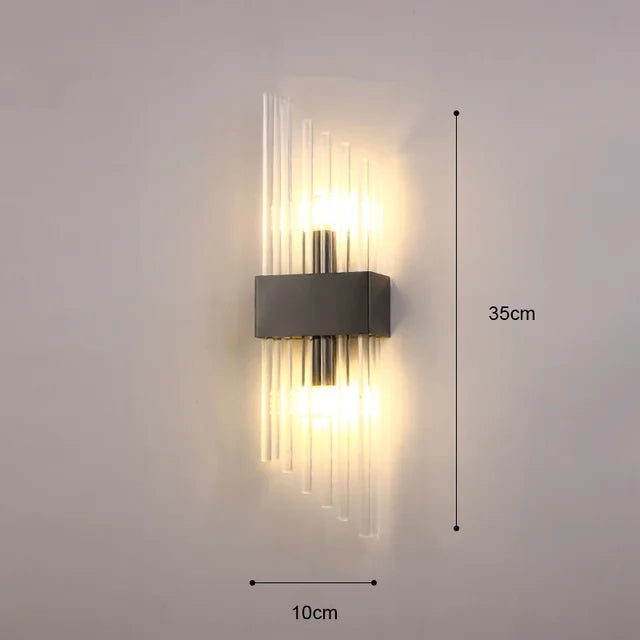 Elegant LED Væglampe i Rustfrit Stål
