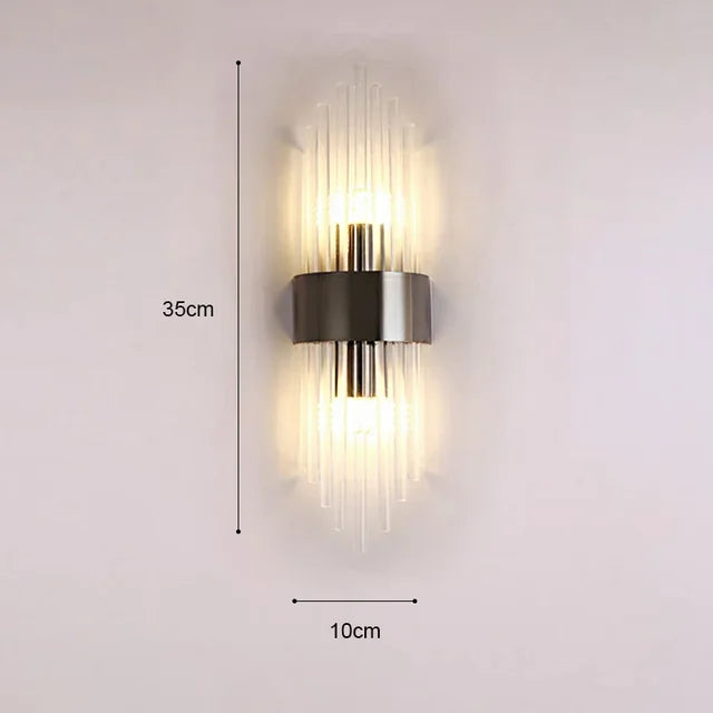 Elegant LED Væglampe i Rustfrit Stål