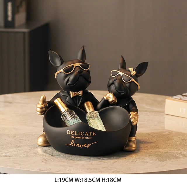 Realistisk Bulldog Statue i Resin til Indendørs og Udendørs Dekor