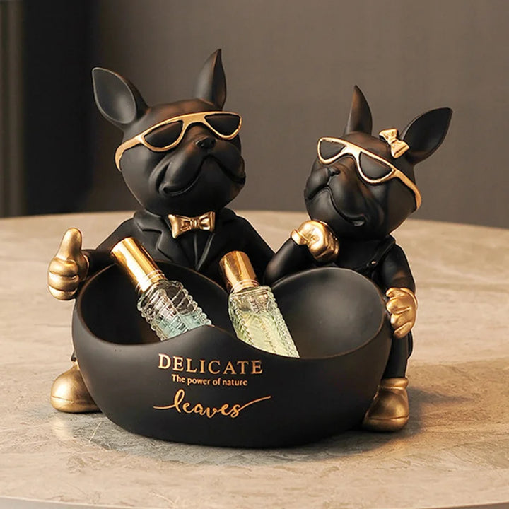 Realistisk Bulldog Statue i Resin til Indendørs og Udendørs Dekor