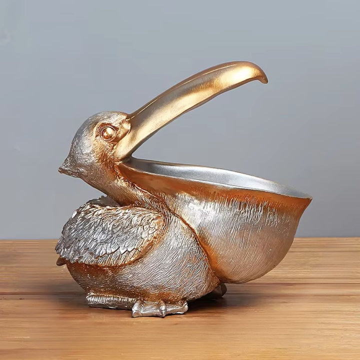 Elegant Guld Pelikan Nøgle- og Breveorganisator