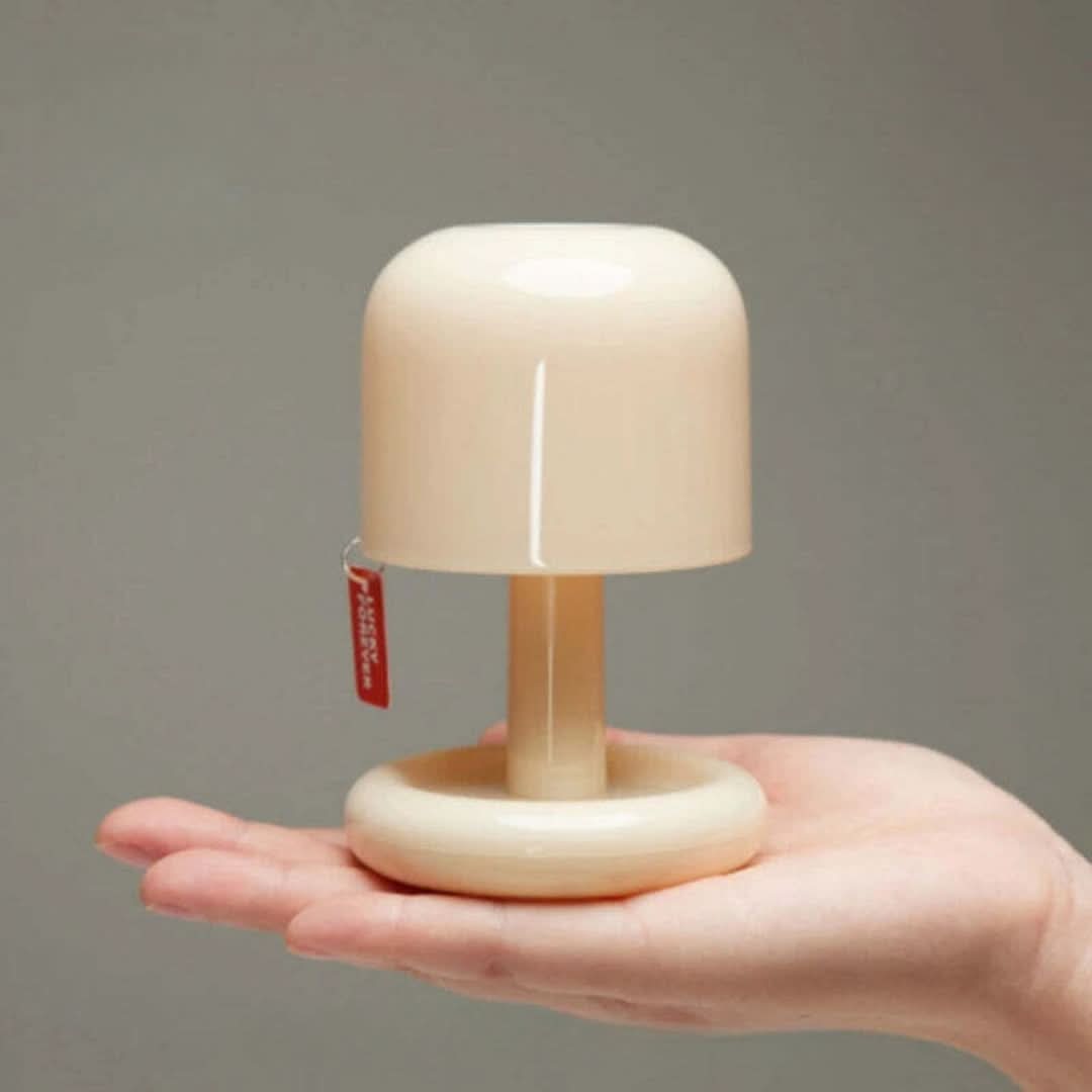 Elegant Metal- og Glasbordlampe med Touch Control og LED