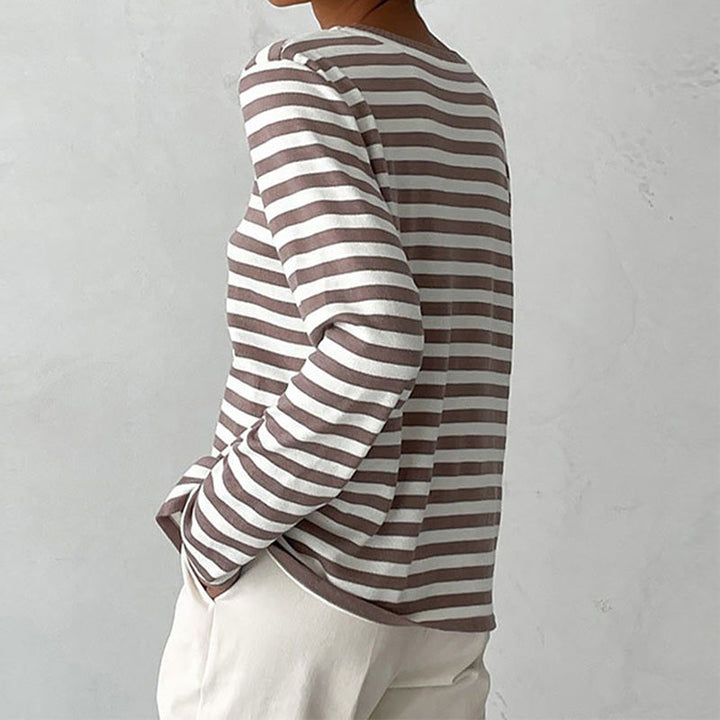 Dana™ | Elegant Stribet Sommer T-Shirt