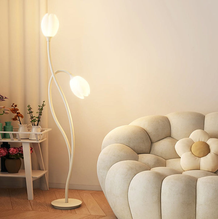 Blomstermotiveret Moderne Gulvlampe med G9 Fatning