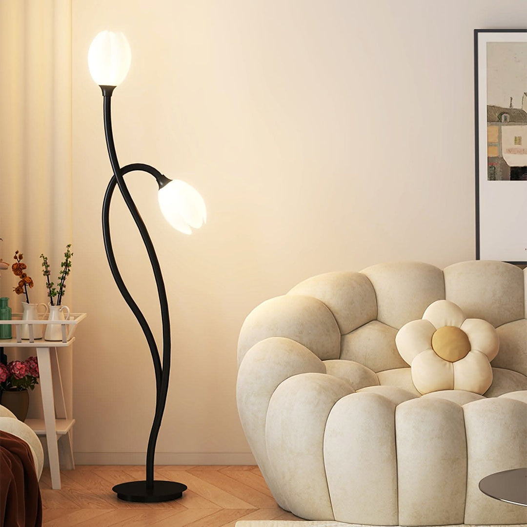 Blomstermotiveret Moderne Gulvlampe med G9 Fatning
