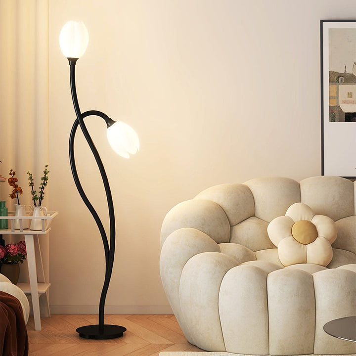 Blomstermotiveret Moderne Gulvlampe med G9 Fatning