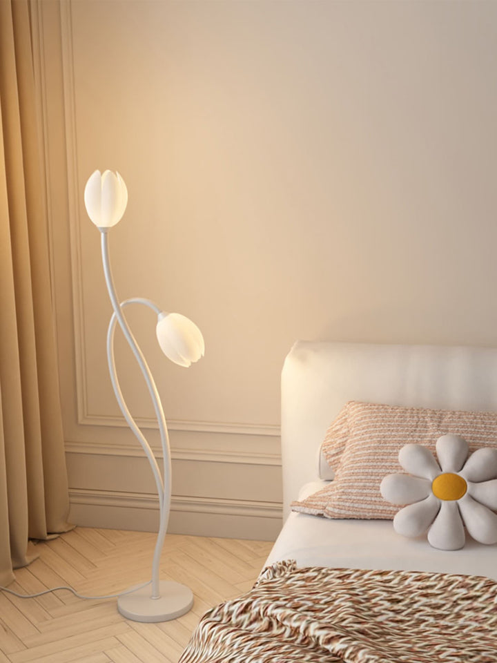 Blomstermotiveret Moderne Gulvlampe med G9 Fatning
