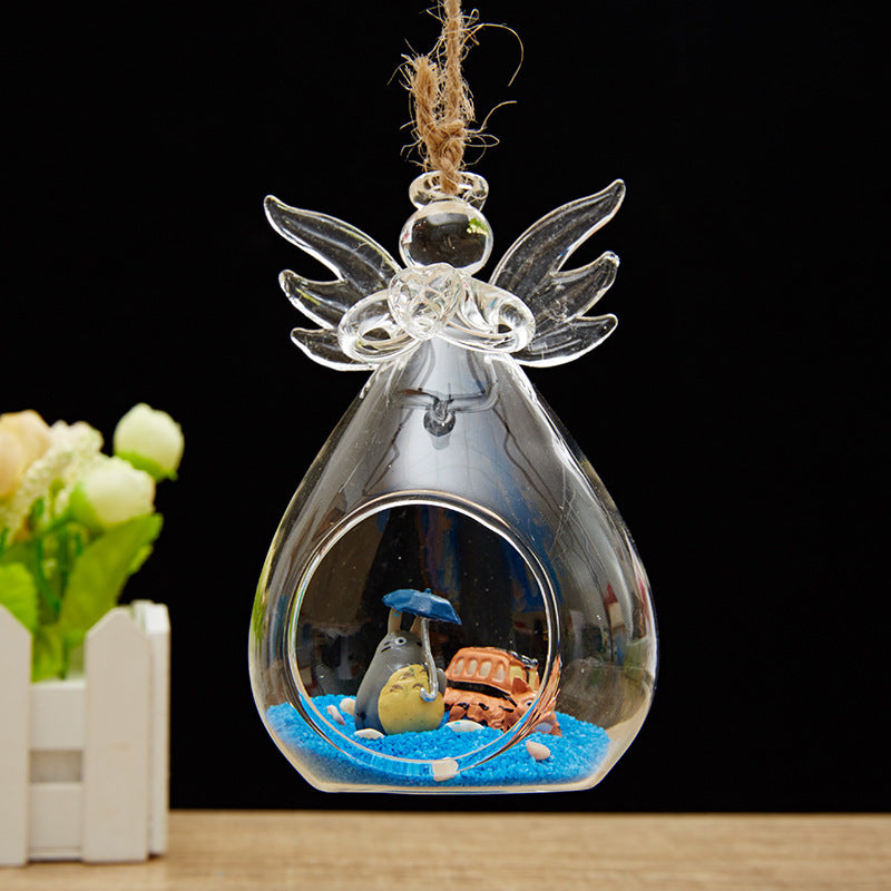 Glas Lysestage med Værgeengel Design