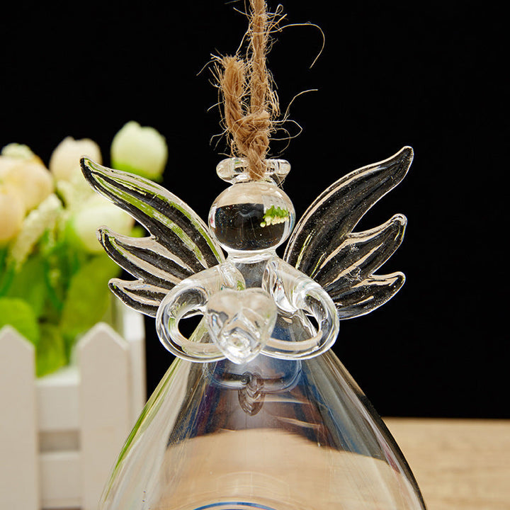 Glas Lysestage med Værgeengel Design