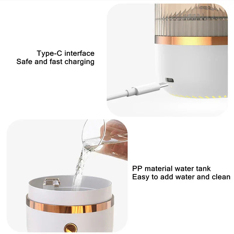 Himalayan Saltlampe Diffuser med LED Lys og Ultrasonisk Luftfugter