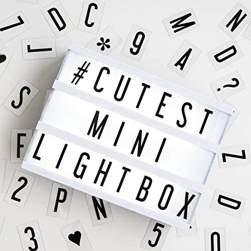 Mini LED Lyskasse med 100+ Bogstaver til Væg og Bord