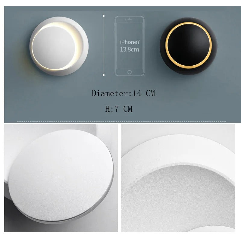 Minimalistisk LED Væglampe i Orb Design