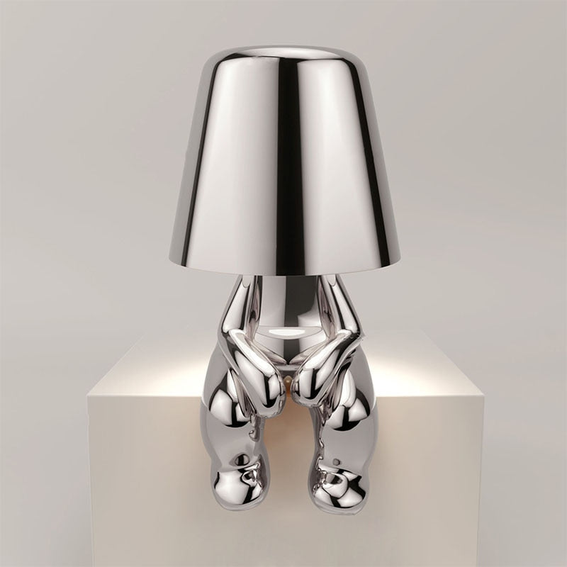 Genopladelig Guld LED Bordlampe med Touch Kontrol