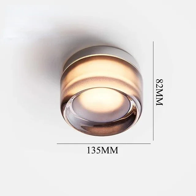 Moderne Rund Væglampe i Metal med Frostet Glas Skærm