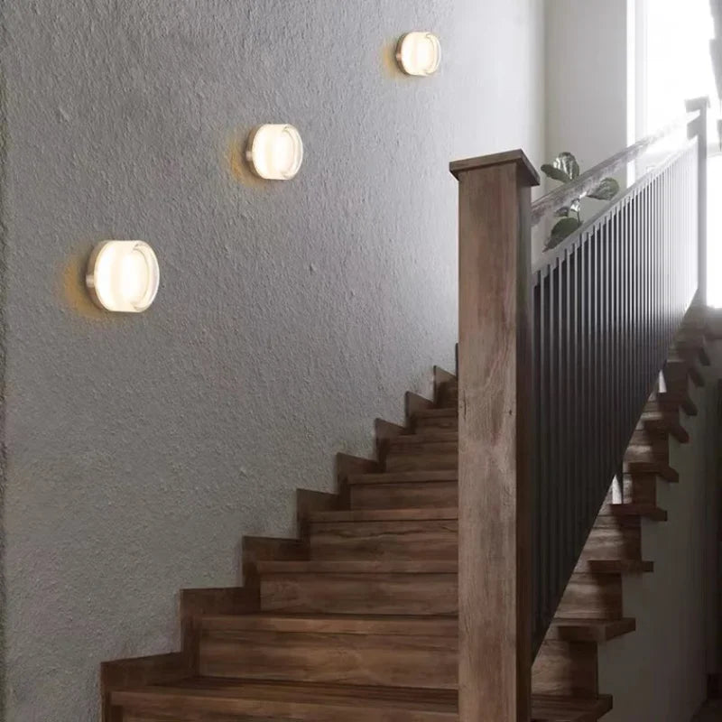 Rund Sort Væglampe med Blødt LED Lys