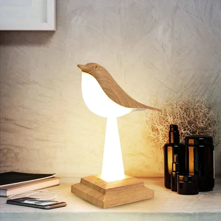 Fugle Bordlampe med USB Strømforsyning