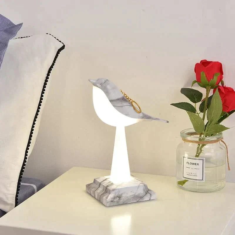 Fugle Bordlampe med USB Strømforsyning