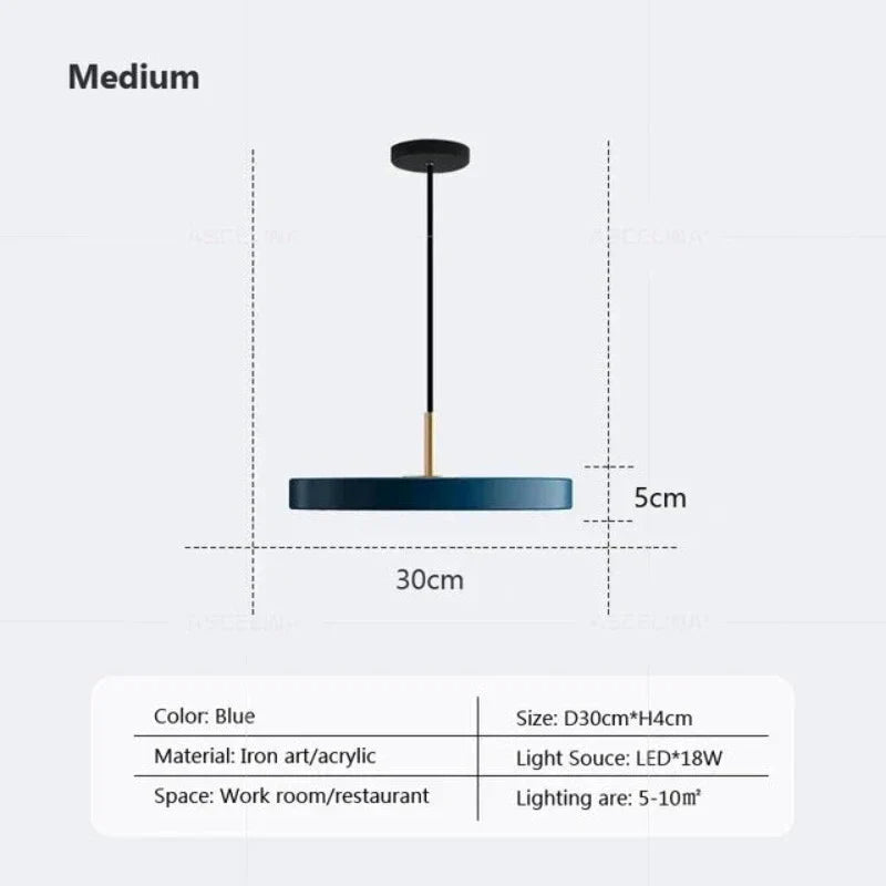 Slim Disc LED Pendellampe med Moderne Design