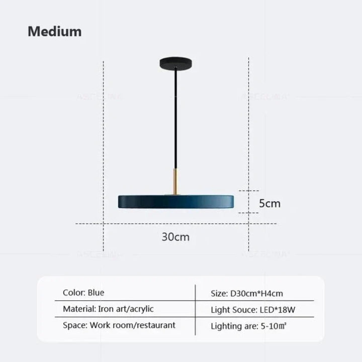 Slim Disc LED Pendellampe med Moderne Design