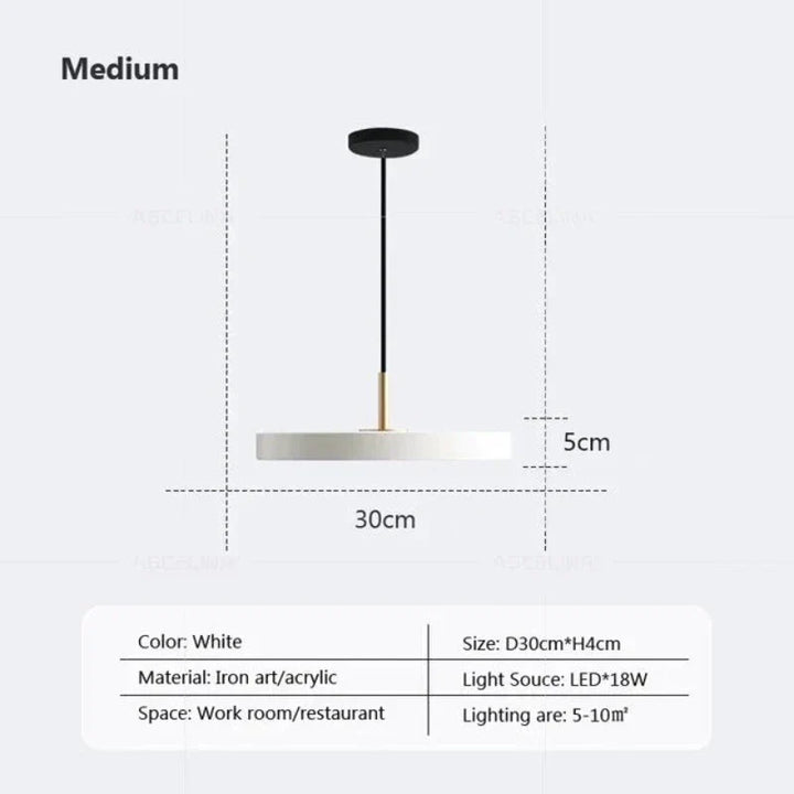 Slim Disc LED Pendellampe med Moderne Design