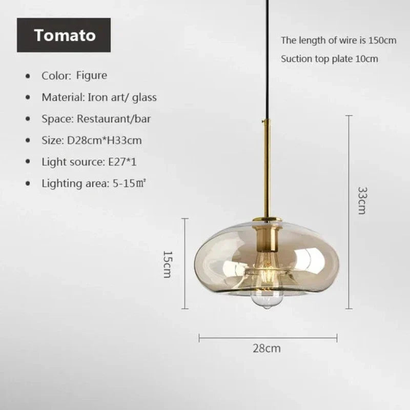 Skandinavisk Glas Pendellampe med Elegant Design