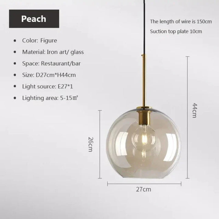 Skandinavisk Glas Pendellampe med Elegant Design