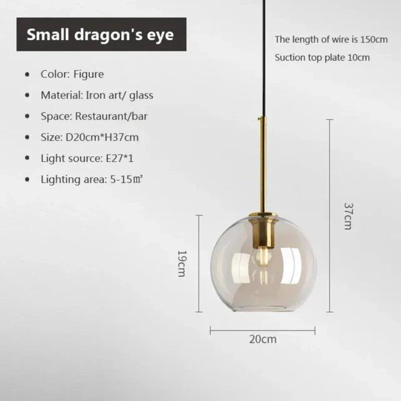 Skandinavisk Glas Pendellampe med Elegant Design