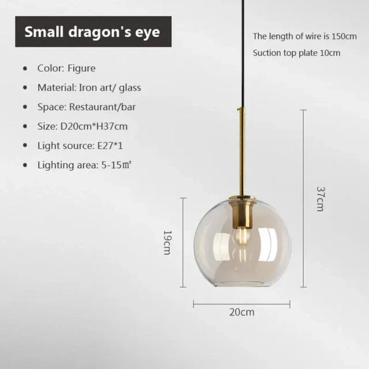 Skandinavisk Glas Pendellampe med Elegant Design