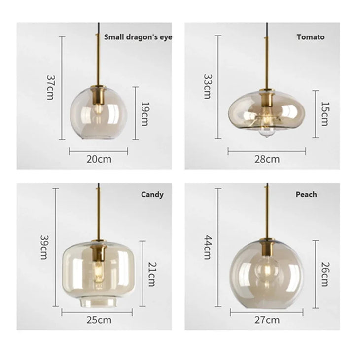 Skandinavisk Glas Pendellampe med Elegant Design