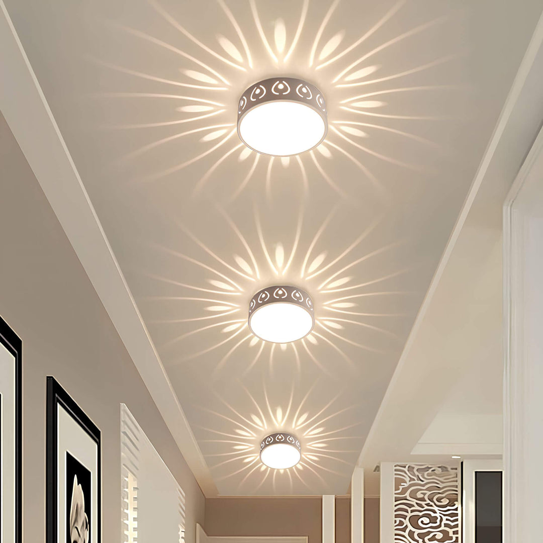 Moderne LED Loftlampe med Ambient Mønstre og Energibesparende Design