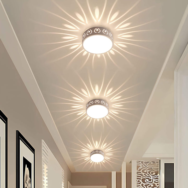 Moderne LED Loftlampe med Ambient Mønstre og Energibesparende Design