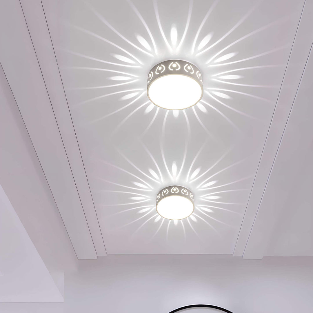 Moderne LED Loftlampe med Ambient Mønstre og Energibesparende Design