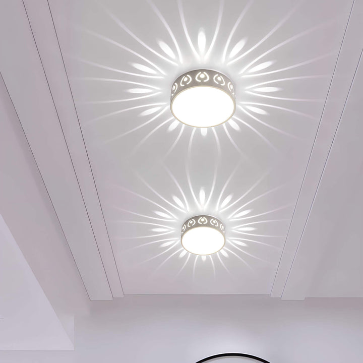 Moderne LED Loftlampe med Ambient Mønstre og Energibesparende Design