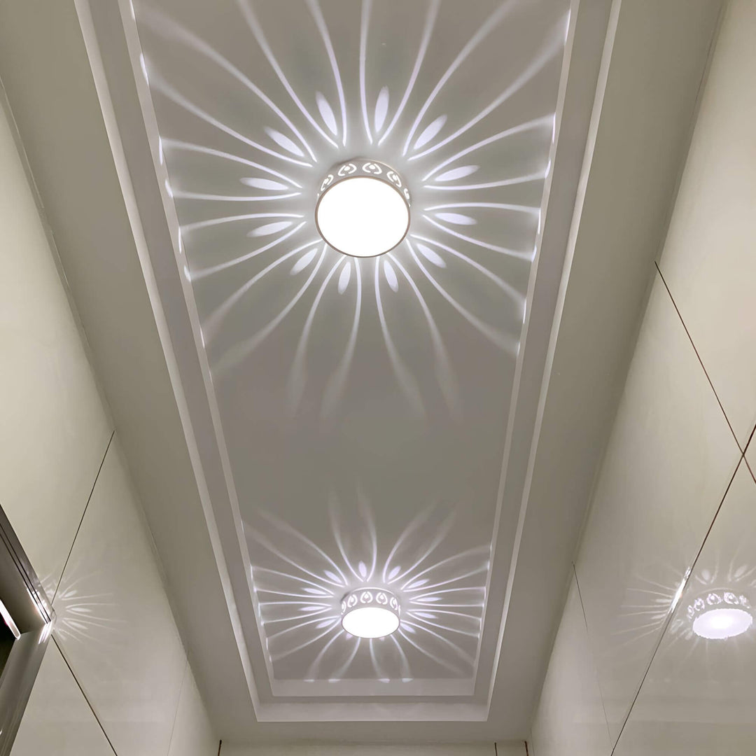 Moderne LED Loftlampe med Ambient Mønstre og Energibesparende Design