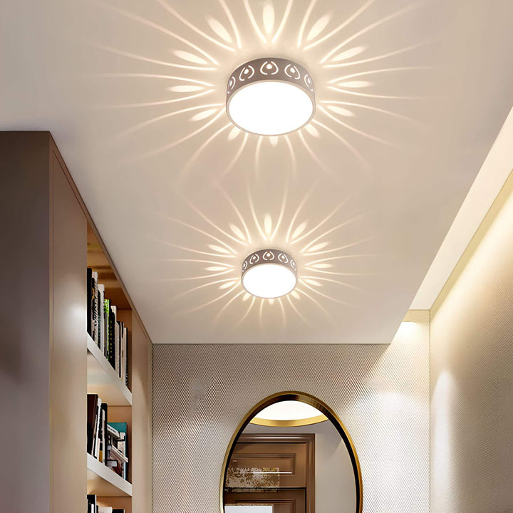 Moderne LED Loftlampe med Ambient Mønstre og Energibesparende Design