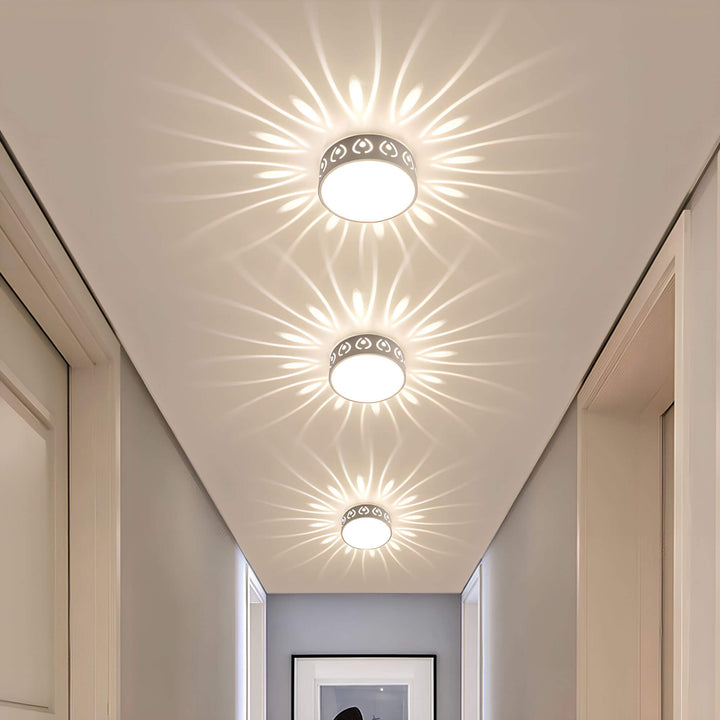 Moderne LED Loftlampe med Ambient Mønstre og Energibesparende Design
