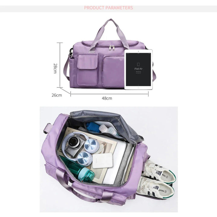 Vandtæt Multi-lomme Duffel Bag med Skoafdeling