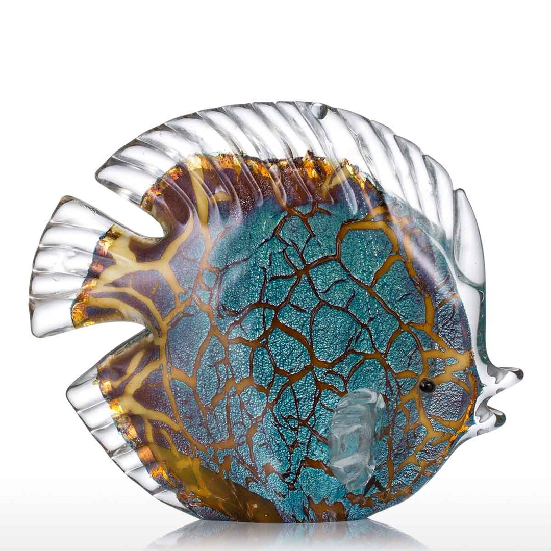 Håndlavet Multifarvet Tropisk Fisk Glas Skulptur