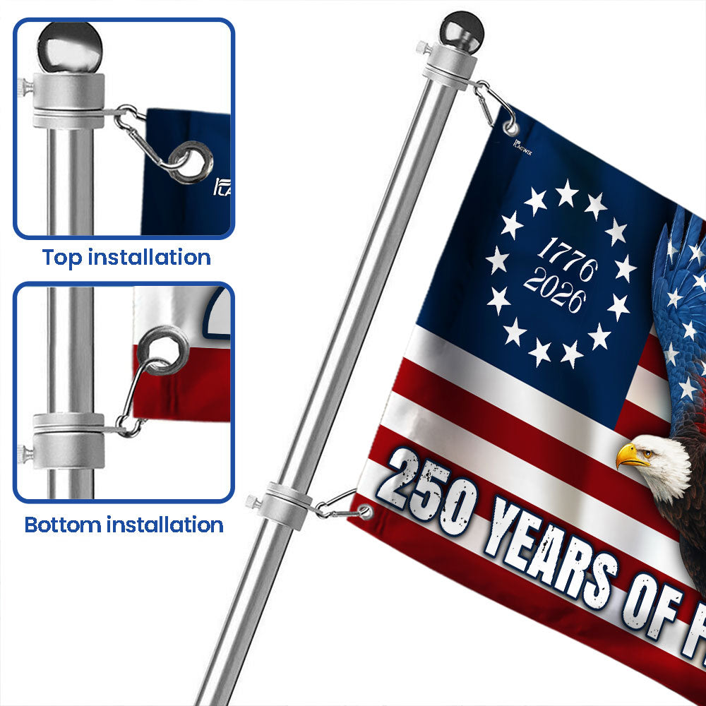 Betsy Ross 250-års Jubilæum Ørn Grommet Flag i Lærred