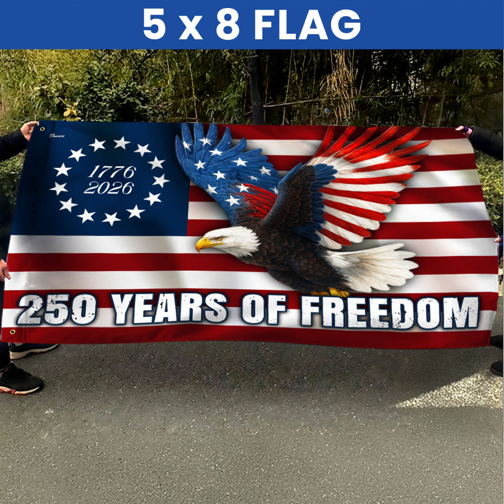 Betsy Ross 250-års Jubilæum Ørn Grommet Flag i Lærred