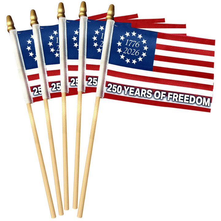 Håndholdt Mini Amerikansk Flag 4x6 Tommer