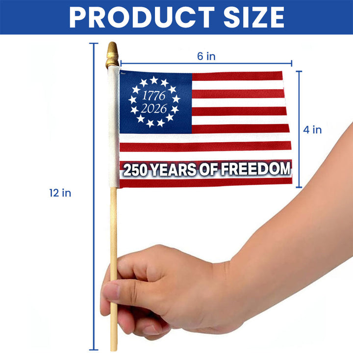Håndholdt Mini Amerikansk Flag 4x6 Tommer