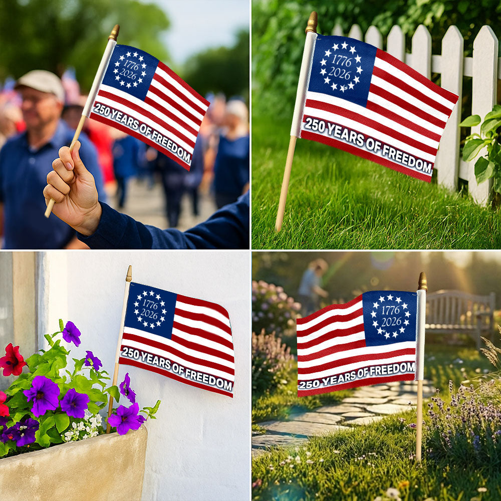 Håndholdt Mini Amerikansk Flag 4x6 Tommer