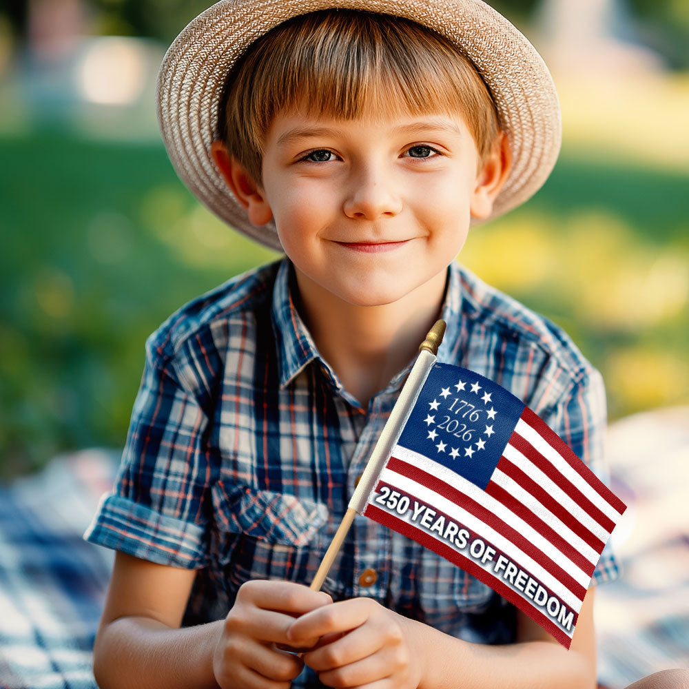 Håndholdt Mini Amerikansk Flag 4x6 Tommer