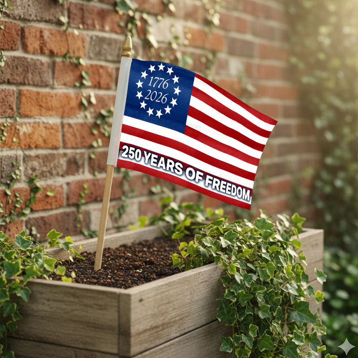 Håndholdt Mini Amerikansk Flag 4x6 Tommer